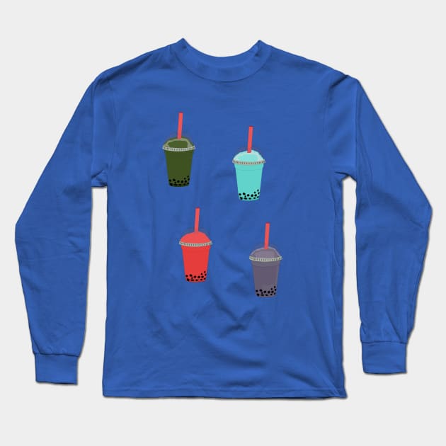 Tea Boba and Taro and Milk Tea Long Sleeve T-Shirt by DiegoCarvalho